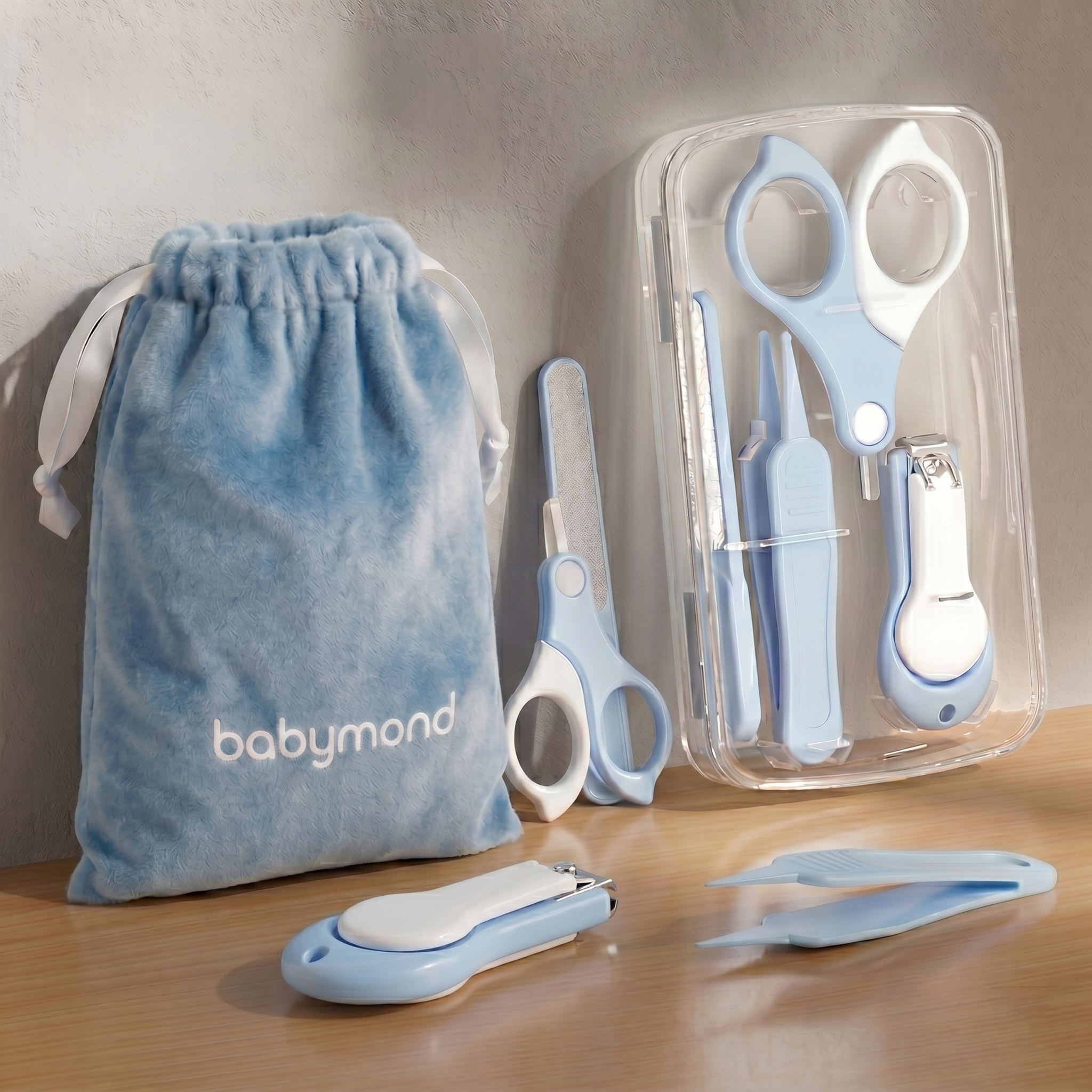 Babymond 4 Parça Bebek Tırnak Bakım Seti Mavi